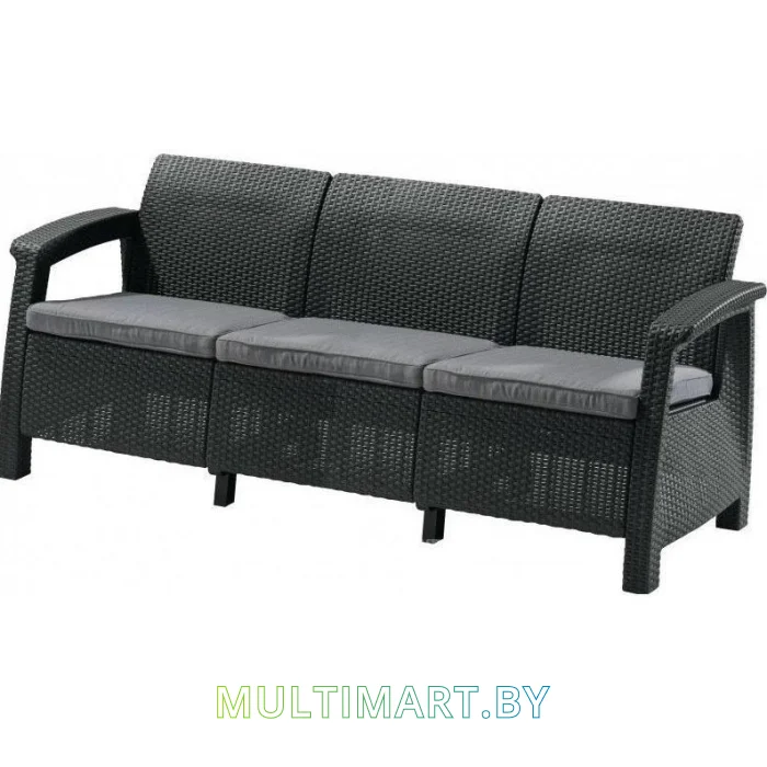 Садовый диван Keter Corfu II Love Seat Max (графит)